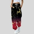 thumbnail image 2 of Dexiang Womens Christmas Printed Plus Size Sweatpants,Causal Drawstrings Black Lounge Pants,Comfy Joggers for Women with Pockets Hot Pink2 XL, 2 of 4