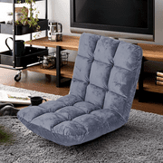 6-Position Memory Foam Folding Adjustable Floor Sofa Chair, Padded Kids Gaming Sofa Chair, Folding Floor Recliner Chair for Living Room, Bedroom