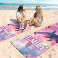thumbnail image 4 of Personalized Custom Beach Towel - Microfiber Pool Swim Travel Large Soft Customized Name Towel (30"x60"), 4 of 8