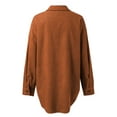 thumbnail image 6 of Women Coats Corduroy Shacket Oversized Long Sleeve Button Down Shirts Cardigan Jacket Coats Elegant Over Coats, 6 of 6