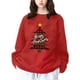 thumbnail image 5 of Gibobby Sudaderas de moda Sudaderas sin estampado de árbol de Navidad para mujer con diseño de manga larga y hombros (Rojo, L), 5 of 5