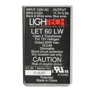 LighTech LET-60-LW Electrical Transformer, 12V 60W MR16 Electronic Low Wattage