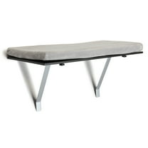 Resenkos Wall Mounted Cat Window Bed, Cat Wall Window Furniture,Cat Perch Window Mounted Shelf Bed with Velvet Cushion for Rest, Black Gray