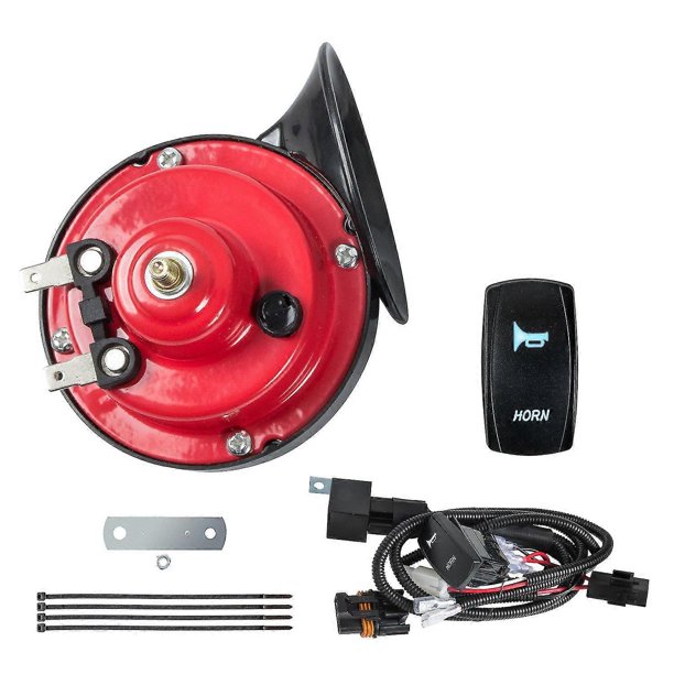 UTV ATV Universal 12V Horn Kit W/ Rocker Switch for Polaris RZR 800 XP Ranger Can-Am Maverick X3 Ar