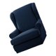 thumbnail image 5 of Funda elástica de poliéster para silla de ala, funda elástica para silla, funda suave de para sofá, muebles Azul oscuro Macarena Funda de silla de punto elástico, 5 of 8