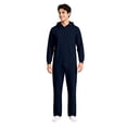 thumbnail image 4 of krdevn Couples Hooded Jumpsuit Full Zip Long Sleeve One Piece Pajamas Loose Fit Lightweight Loungewear for Home Everyday Wear,XXL, 4 of 9