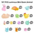 thumbnail image 3 of 107PCS Glow In The Dark Mini Resin Animal Figurines, Luminous Indoor & Outdoor Decorations for Garden Decor, Aquarium Displays, Fairy Tale Miniature Landscapes, Potted Plants, Hide & Seek Play, 3 of 7