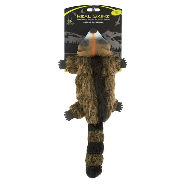 Hyper Pet Real Skinz Raccoon Stuffless Dog Toy with Squeaker - Walmart.com - Walmart.com