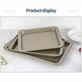 thumbnail image 3 of Toystoory Moldes rectangulares para hornear, bandeja para horno de acero inoxidable para galletas, revestimiento para horno grande, placa Cocina y Comedor Oro 33*23cm, 3 of 6