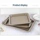 thumbnail image 5 of Wosthever Moldes rectangulares para hornear, bandeja para horno, revestimiento negro/dorado, accesorio resistente al desgaste, para pastel Cocina y Comedor Oro 33*23cm, 5 of 6