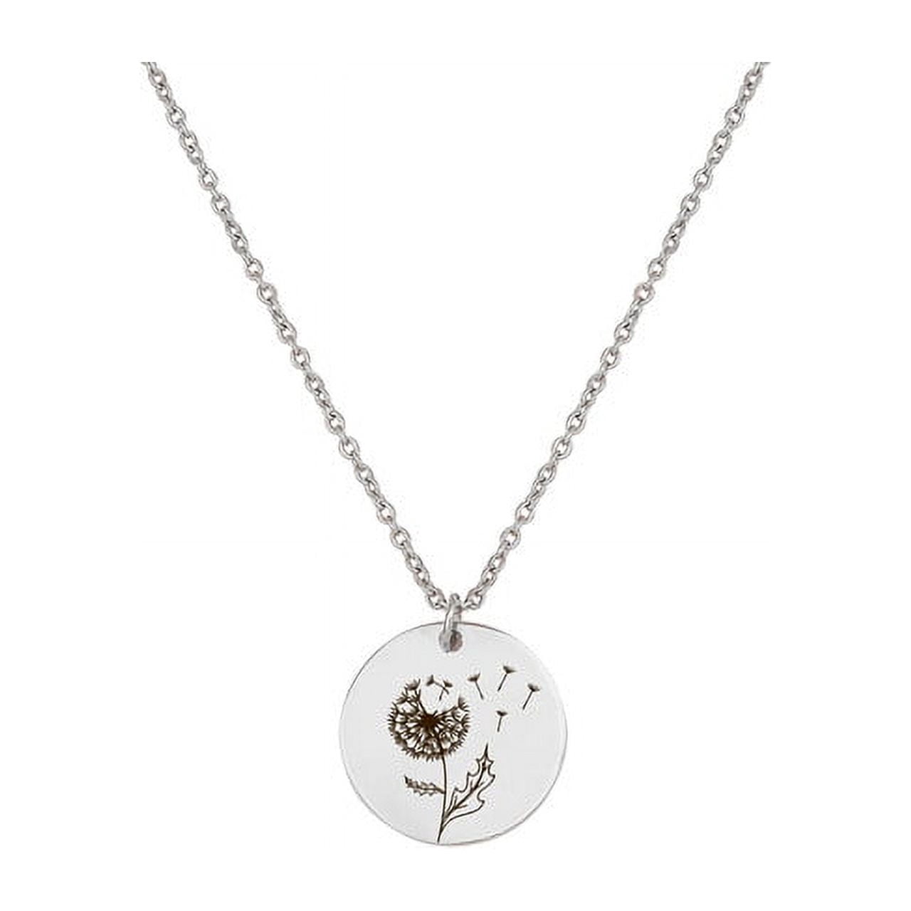 Personalized Birth Flower Necklace - Birthflower Necklace With Back Initial - Poppy Flower Charm - Birth Flower Gift - Birthday Gift for Daughter