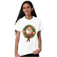 thumbnail image 5 of Jolly Santa Claus Christmas Wreath Women's Graphic T Shirt Tees Brisco Brands M, 5 of 5