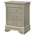thumbnail image 2 of Cterwk 3 Drawer Beside Table with Handle, Wood Nightstand for Living Room, Bedroom, Silver Champagne, 2 of 4