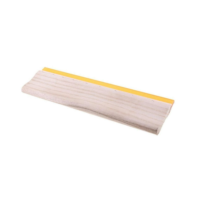 fastboy Ergonomic Wood Handle Silk Screen Printing Squeegee Rubber Ink Scraper Coffee 38cm 65° 1Set