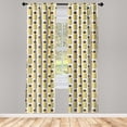 thumbnail image 3 of Floral Curtains 2 Panels Set, Repetitive Pattern of Colorful Abstract Flowers and Symmetric Leaves, Window Drapes for Living Room Bedroom, 56"W X 84"L, Coconut Multicolor, by Ambesonne, 3 of 5