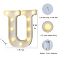 thumbnail image 2 of Luces LED de letras para marquesina, 26 letras del alfabeto iluminadas, letrero con números para bodas, fiestas de cumpleaños, lámpara de Navidad a pilas, luz nocturna, decoración de bar para el hogar, 2 of 5