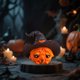 thumbnail image 4 of Wansheng Fantasma Bruja Calabaza Resina Trucos Imaginativos, 4 of 6