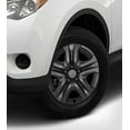 17" Set Of 4 Hubcaps Wheel Rims Cover Fit 2013-2018 TOYOTA RAV4 Compatible With Steel Wheels Snap On Installation(17-Inch,BLACK MATTE)