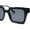 All Black, variant on Womens Old Fashion Retro Horn Rim Plastic Rectangular Sunglasses All Black