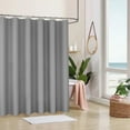 thumbnail image 7 of Plastic Shower Curtain - Water Repellent Flexible Sturdy Shower Liner for Bathroom Hotel Home Use, Easy Clean Lightweight Plastic Curtain for Shower Stall Water Protection Decor, 71*71in, Gray, 7 of 7