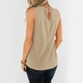 thumbnail image 5 of AJTQTH Women Stylish Crewneck Ruched Sleeveless Tees Solid Color Tshirts Tops Loose Fit Comfy Lightweight Blouses Pregnancy Clothes for Summer Casual Khaki L, 5 of 7