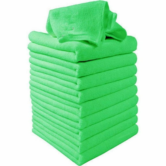 Microfiber Cleaning Cloths-10 Pack, Soft Absorbent Cloth, Lint/Streak Free Towels for Cars, House, Kitchen, Window Gifts(12in.x12in.)