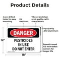 thumbnail image 2 of (2 Pack) Pesticides In Use Do Not Enter OSHA Danger Sign 18 Inch X 12 Inch Indoor / Outdoor Rust-Free Aluminum Metal Signs for Workplace, Workshop, and Construction Site, Made in the USA, 2 of 8