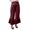 Red, variant on Solid Color Women Cozy High Waisted Waist Cinching Loose Fitting Wide Leg Pants Trousers Everyday Comfort Versatile Bottoms