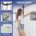 thumbnail image 4 of EAGLE PEAK Flex Ultra Compact 4 x 4 ft Pop-up Changing Room Canopy, Portable Privacy Cabana for Pool, Fashion Photoshoots, or Camping, Gray/White, 4 of 10