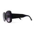 thumbnail image 3 of Womens Oversized Thick Plastic Mod Minimal Fashion Rectangle Sunglasses Black Smoke, 3 of 4