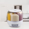 thumbnail image 3 of Cateissary Kitchen Rice Dispenser Countertop Food Storage Rotating Container Box 6-Grid Almacenamiento y organización del hogar, 3 of 6