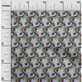 thumbnail image 1 of oneOone Polyester Lycra Fabric Spiral & Floral Block Printed Fabric 1 Yard 56 Inch Wide, 1 of 4