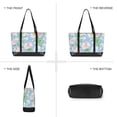 thumbnail image 6 of FORMRS Canvas Laptop Tote Bag for Women with 15.6" Computer Compartments Shoulder Handbag, Blue Floral, 6 of 7
