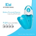 thumbnail image 5 of Kitchen Mama Auto Abrelatas eléctrico: abre tus latas con un simple botón – automático, manos libres, borde liso, seguro para alimentos, funciona con pilas, sí puedes (azul cielo), 5 of 5
