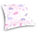thumbnail image 3 of GZHJMY Pink Cartoon Dinosaur Pillow Cover 20 x 20 Inch, Soft Decorative Cushion Case Square Throw Pillow Cover for Sofa Living Room Couch Home Decor, 3 of 7