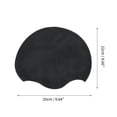 thumbnail image 4 of Gorro de natación geométrico impermeable de silicona negro de 1 pieza, 4 of 5