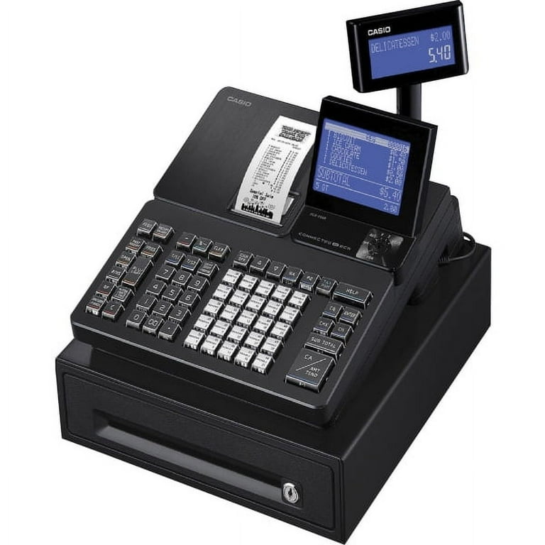 Casio, CSOSRS820BK, Thermal Print Cash Register, Black - Walmart.com