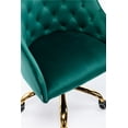 thumbnail image 6 of Swivel Velvet Upholstered Home Office Desk Chair, Ergonomic Adjustable Chair, Modern Leisure Chair, Green, 6 of 7