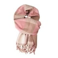 thumbnail image 2 of Holiday Gifts! Titcea Winter Scarf for Women Thicken Tassels Plaid Print Shawls Wraps Windproof Warm Outdoor Cold Protection Scarves, 2 of 3
