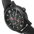 thumbnail image 3 of Heritor Automatic Jonas Leather-Band Skeleton Watch - Black, 3 of 3
