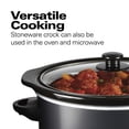 thumbnail image 5 of Hamilton Beach 3 Qt Slow Cooker, Stoneware Crock with Removable Pot, Black, 5 of 9