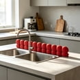thumbnail image 2 of Silicone Sink Splash Guard Water Barrier with Suction Cups, Keeps Kitchen Counter Dry While Washing Dishes, 2 of 7