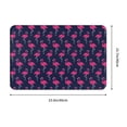 thumbnail image 3 of Xecao Cute Flamingo print Flannel Mat: Non-slip, 16x24in. Ideal for kitchen, bedroom, bath & living room., 3 of 9