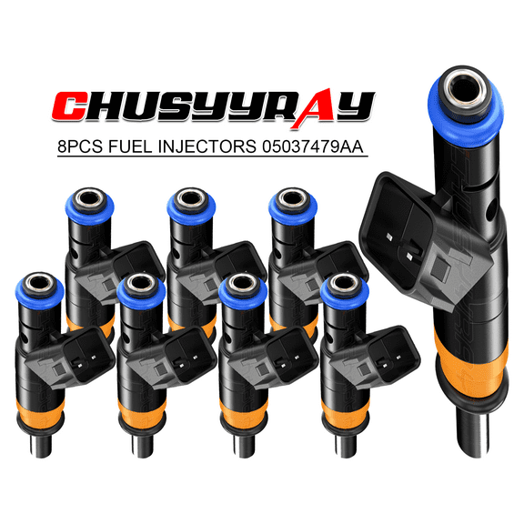 CHUSYYRAY 8Pcs 4-Hole Original 05037479AA Fuel Injector for Ram 1500 5.7L 2011-2018