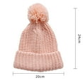 thumbnail image 3 of Angala Baby Winter Warm Hat Solid Knitted Pompom Hat Toddler Kids Boys Girls Crochet Hat Beaniess Cap Cozy Cute Practical One Size, 3 of 4