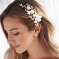 thumbnail image 2 of CustomyLife Pasador de pelo ovalado de 3.0 in, clip de pelo grande de metal vintage, dorado, francés, boda, fiesta de graduación, accesorios formales para el pelo para mujeres y niñas, pelo largo y gr, 2 of 5