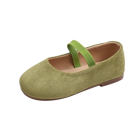 Toddler Girls Princess Flat Shoes, Non Slip Soft Comfort Sole Slip On Lightweight Dress Footwear for Everyday Use Mint Green 7-8 Years