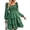 Green, variant on BTFBM Womens Long Sleeve Dress Summer Vacation Square Neck Smocked Floral Mini Boho Spring Wedding Guest Dresses
