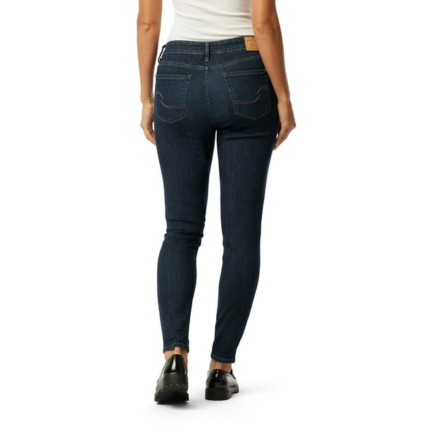 Straight Leg Jeans High Rise Walmart Lee Riders Mid Rise Skinny