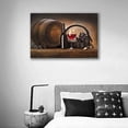 thumbnail image 2 of HFDF Canvas Print Wall Art Red Wine with Bottle, Barrel and Grapes Drinks Cocktails Modern Art Chic Scenic Multicolor Ultra for Living Room, Bedroom, Office - 18x12inch Framed, 2 of 4